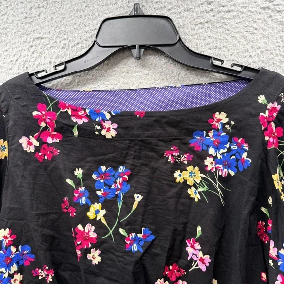 Anthropologie Maeve Adelaide Top Blouse Black Floral Crop Dolman Sleeve Women SP - Picture 16 of 16